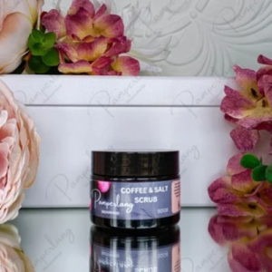 Fragrance free Coffee & salt scrub with Rosemary 50gr